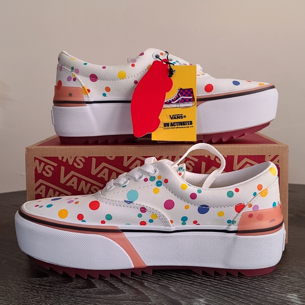 Vans UV INK ERA STACKED white floral tiktok